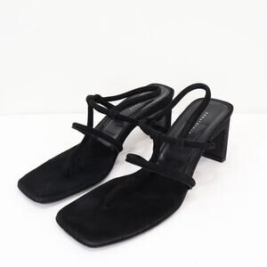 Dorateymur Black Suede Strappy Block Heel Size 39